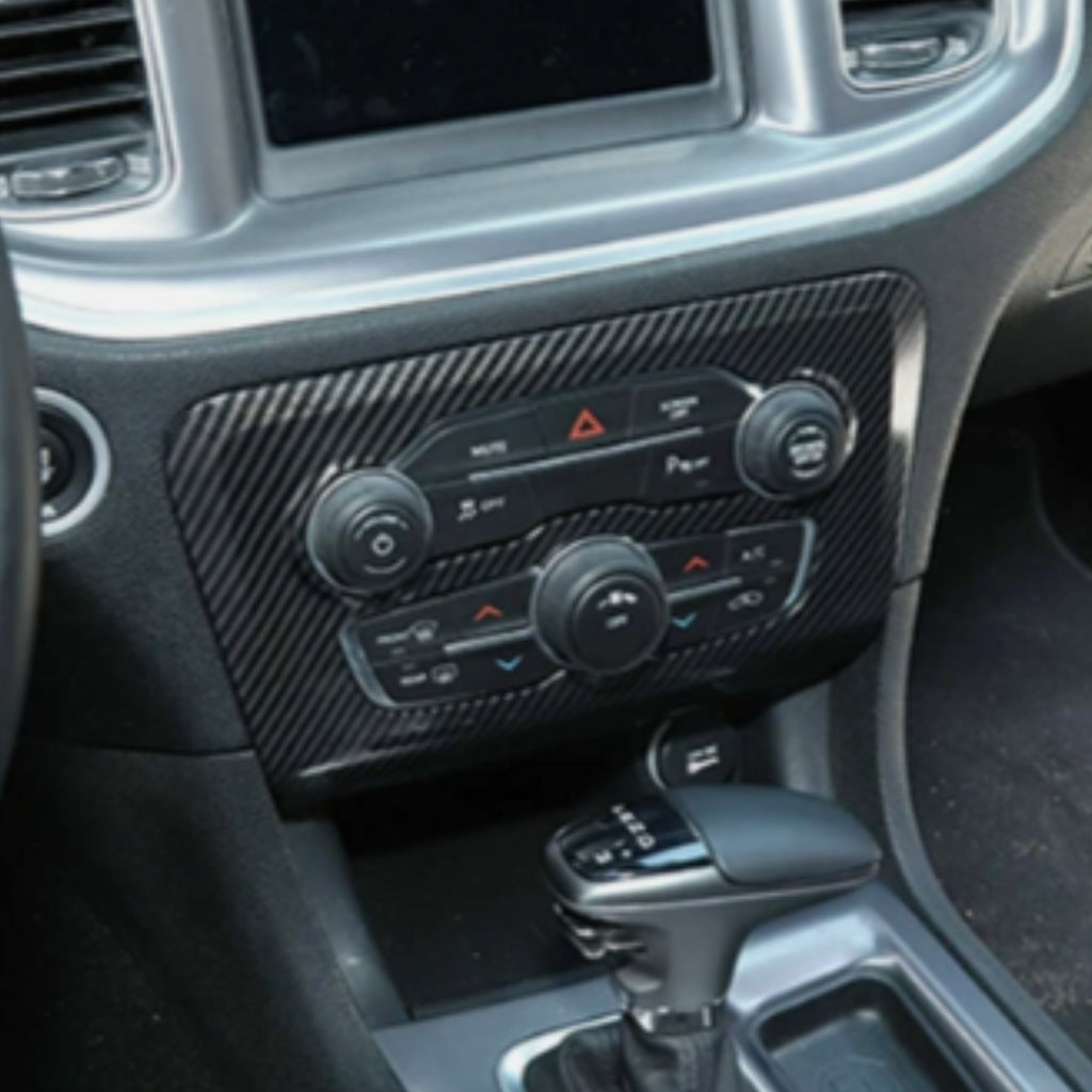 Dodge Charger 2015+ Carbon Fiber Look - Radio Cover Pieces