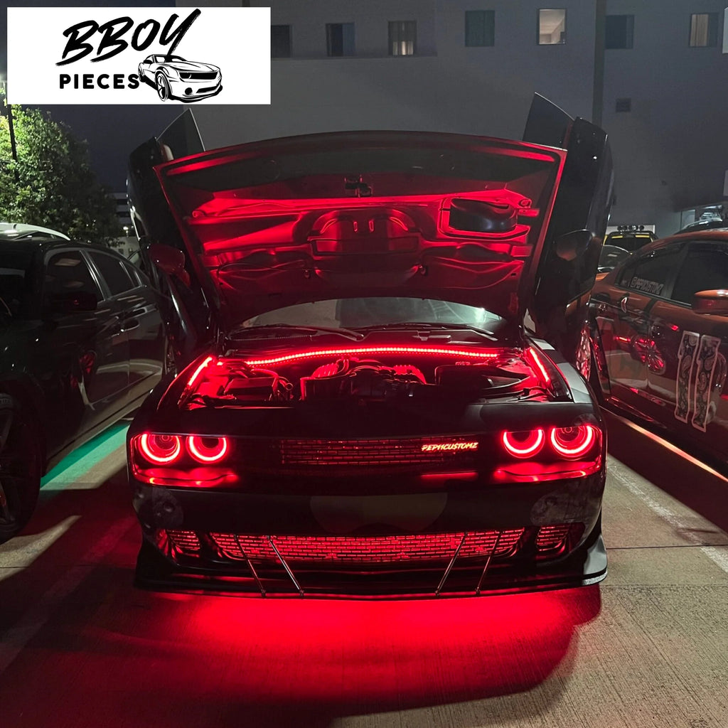 BBOY Pieces — 2015-2023 Dodge Challenger RGB Color Change Headlights (Non Flow) Plug N Play with Halogen Bulbs