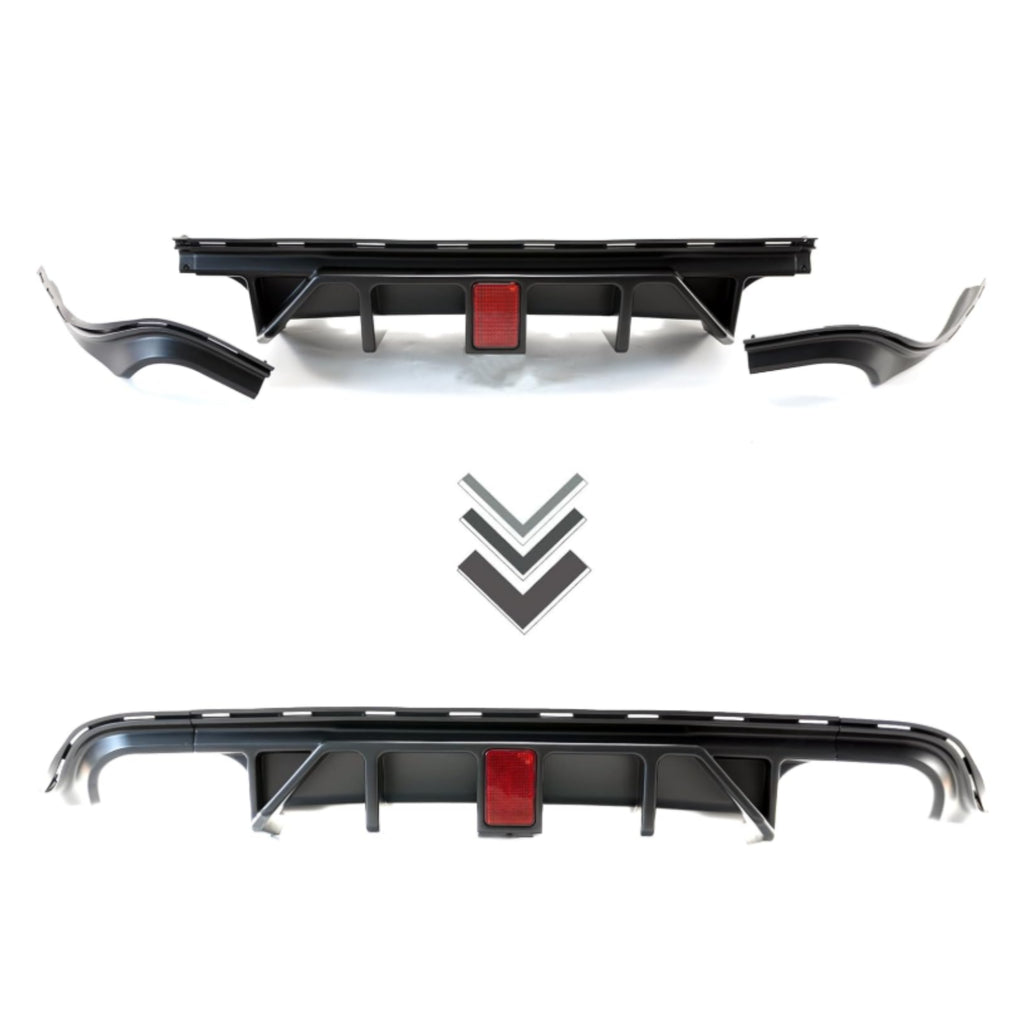 Jeep Grand Cherokee Trackhawk / SRT 2014-22 Diffuser with LED Brake Light for – Quad Tip H Shaped Exhaust