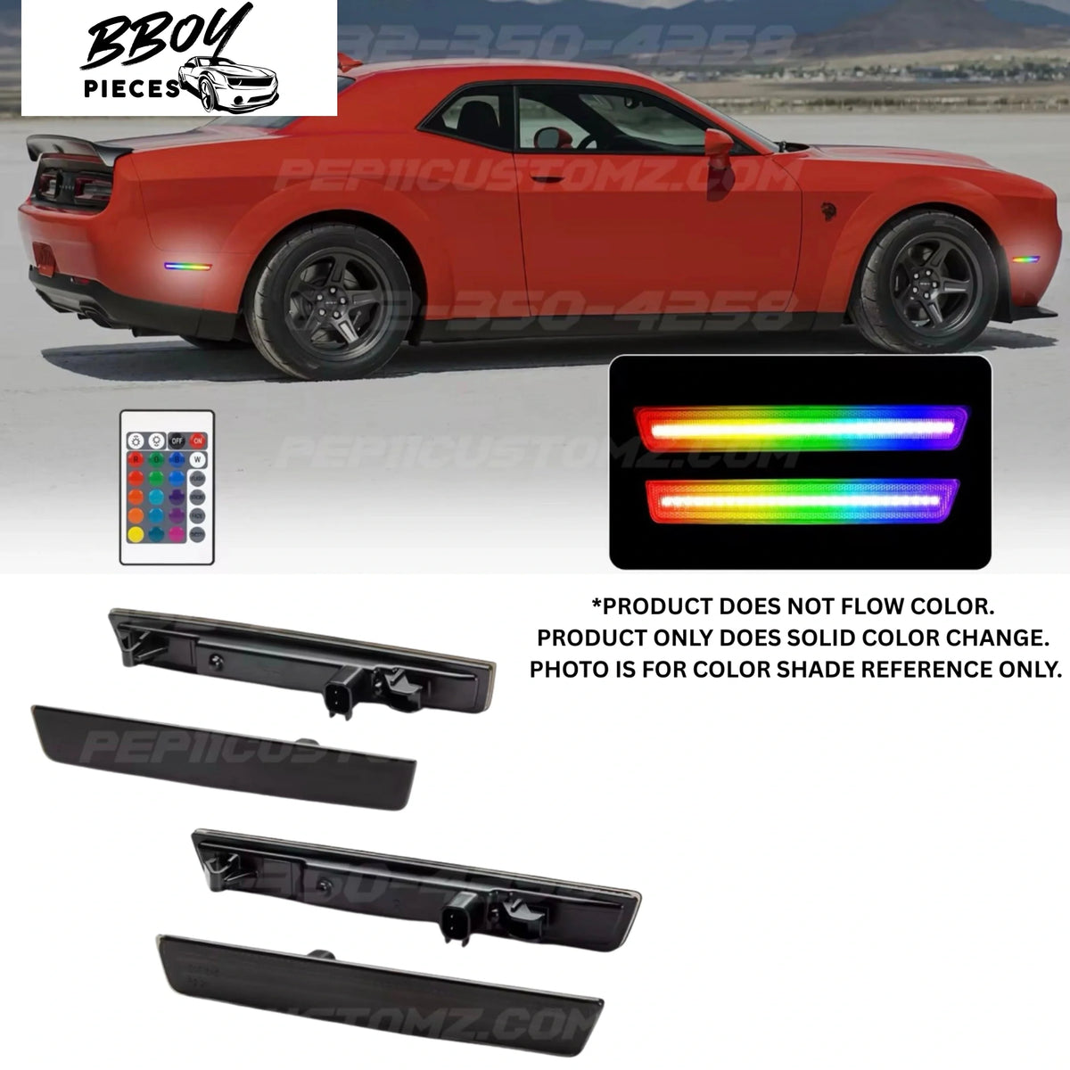 BBOY Pieces — Dodge Challenger Slim Body Fit RGB Side Marker Reflectors