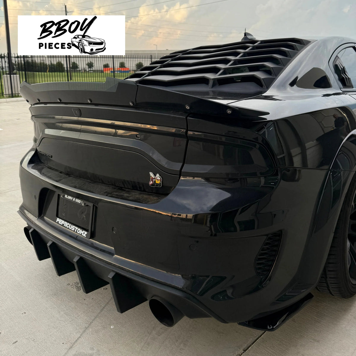 BBOY Pieces — Dodge Charger Wickerbill addon for Pre-existing Spoiler clear thinner
