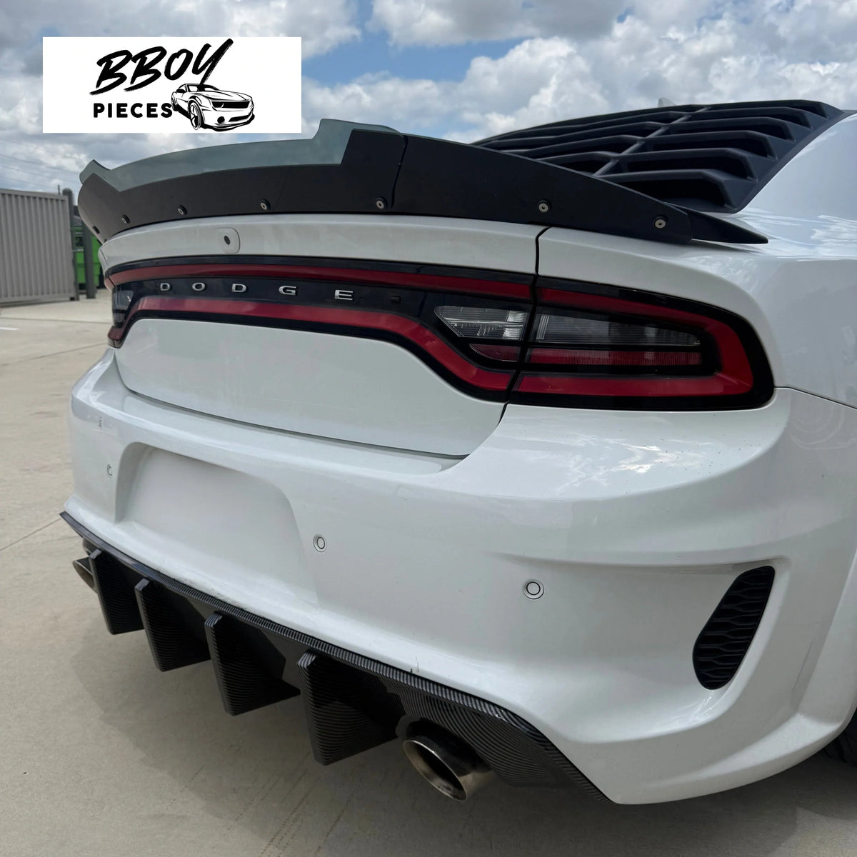 BBOY Pieces — Dodge Charger Wickerbill addon for Pre-existing Spoiler clear thinner