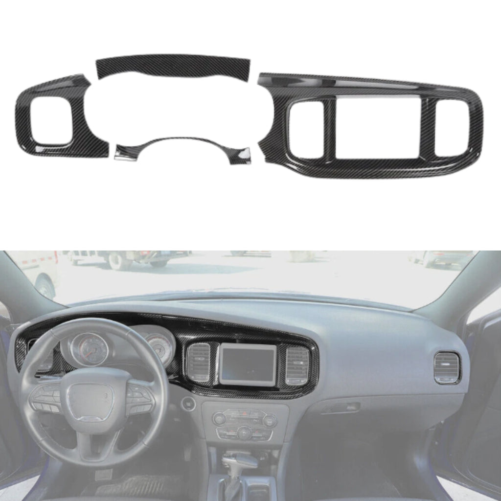 Dodge Charger 2015+ Carbon Fiber Look - Dash Panel Trim Pieces