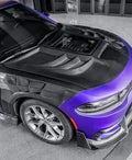 CHARGER 2015-2023 VIPER WITH GLASS WINDOW CARBON HOOD - LOCAL PICK UP ONLY (Pickup Only)