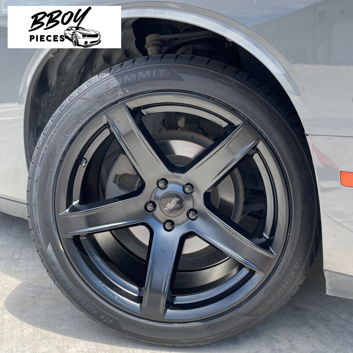 5 Spoke Style Matte Black Wheel Rims (20″x9.5″) — BBOY Pieces
