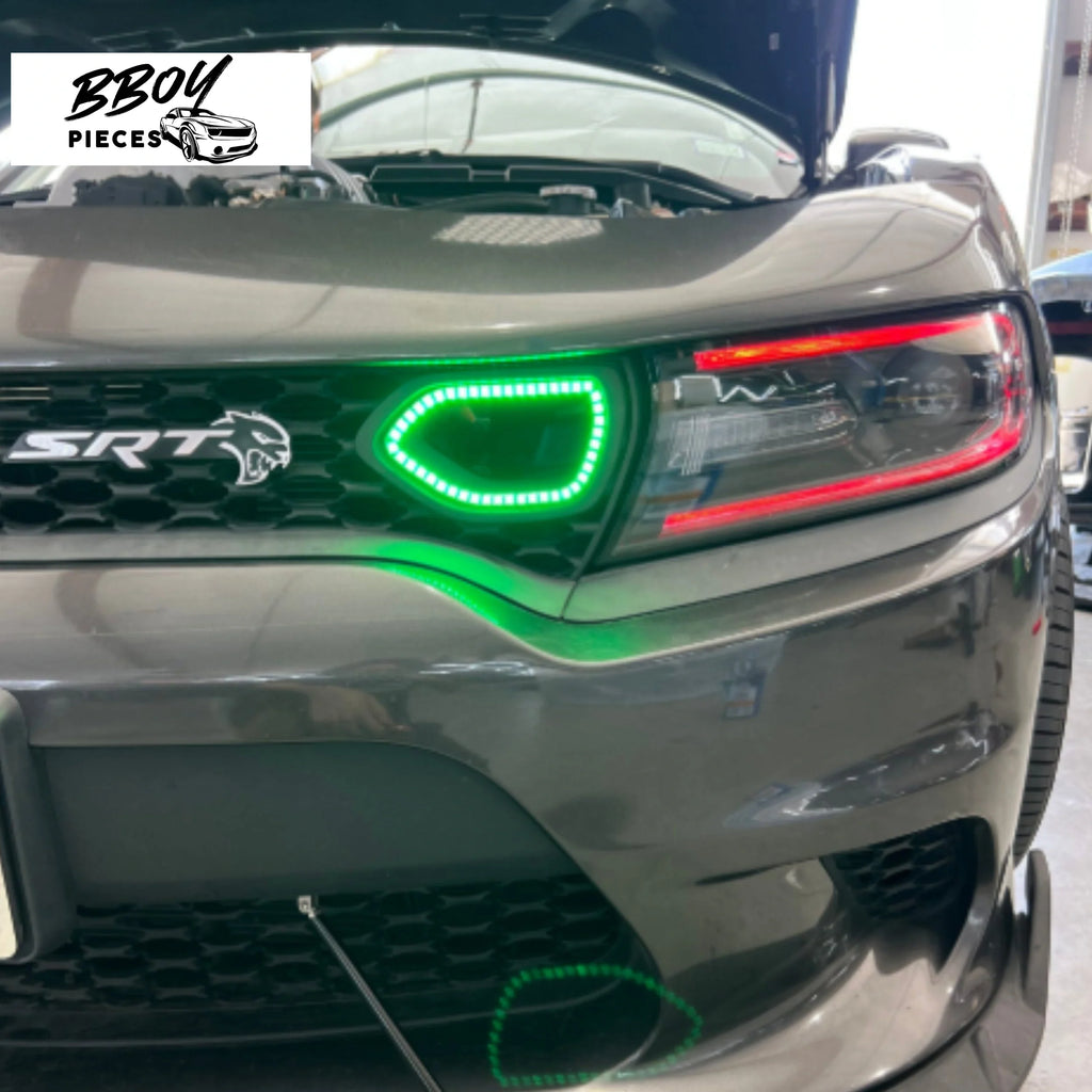 BBOY Pieces — Dodge Charger RGB Led Snorkel Inserts-Bluetooth solid Color + Flow