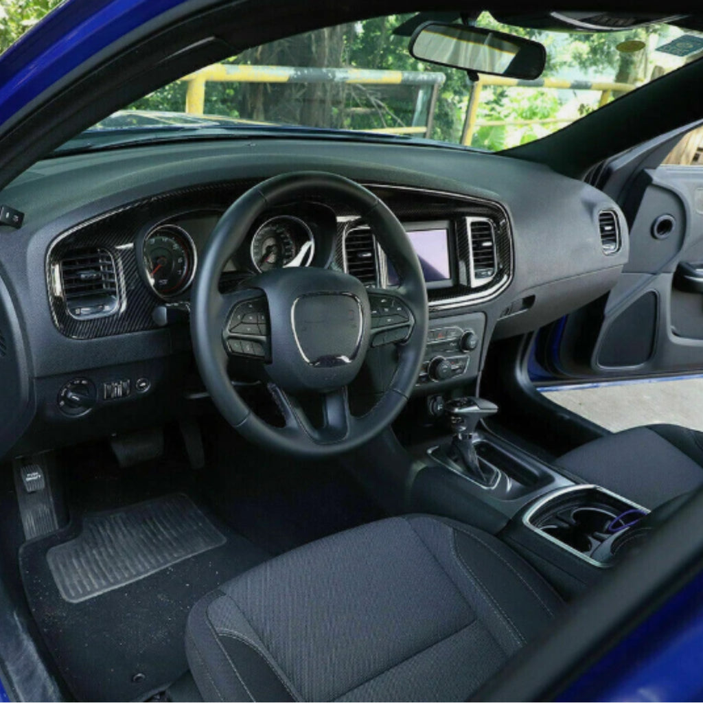 Dodge Charger 2015+ Carbon Fiber Look - Dash Panel Trim Pieces