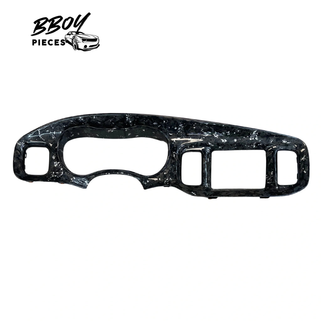 BBOY Pieces — Charger 2015-23 Forged Carbon Fiber White Flakes Interior Trim Full Replacements