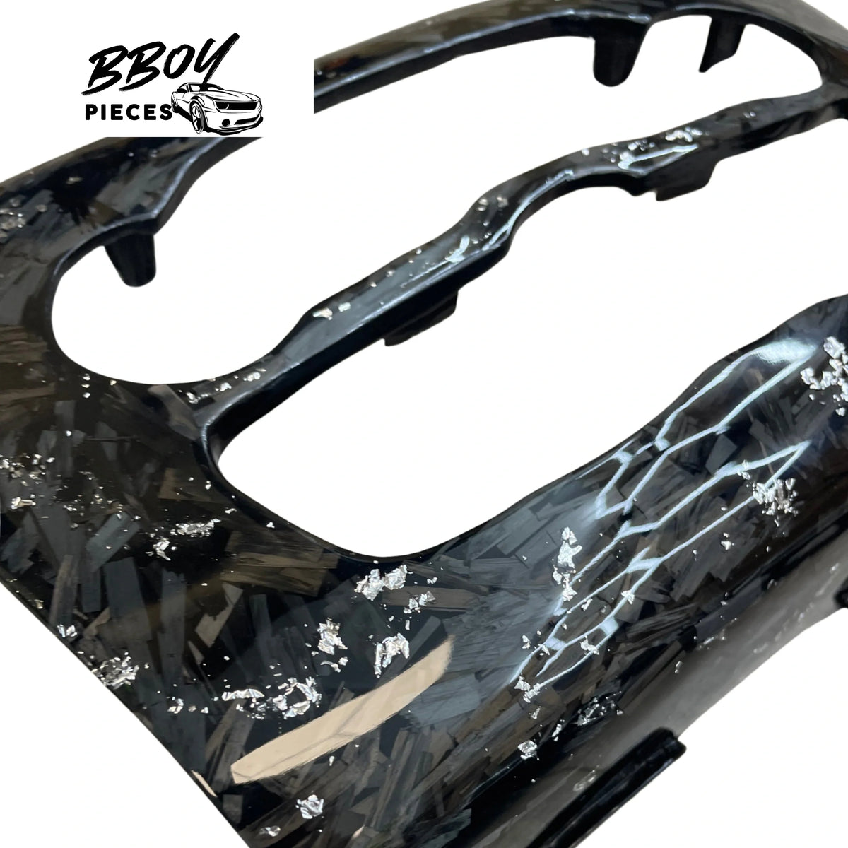 BBOY Pieces — Charger 2015-23 Forged Carbon Fiber White Flakes Interior Trim Full Replacements