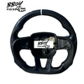 BBOY Pieces — Dodge 2015+ NO LED Carbon Fiber White Stripe Steering Wheel