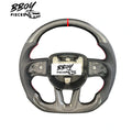 BBOY Pieces — Dodge 2015+ NO LED Carbon Fiber Red Stripe Steering Wheel