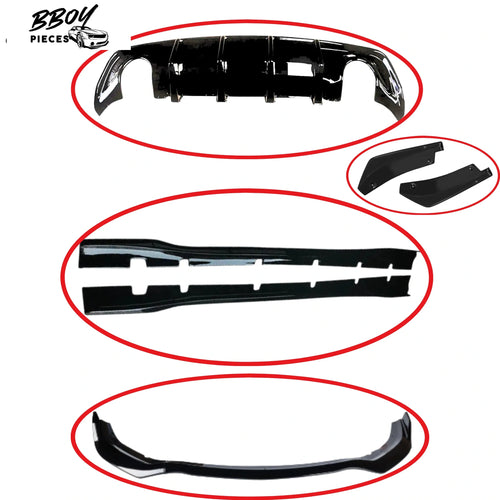 BBOY Pieces — 15-23 Dodge Charger Wide Body Full Kit: Front Lip, Side Skirts, Rear Diffuser, Aprons