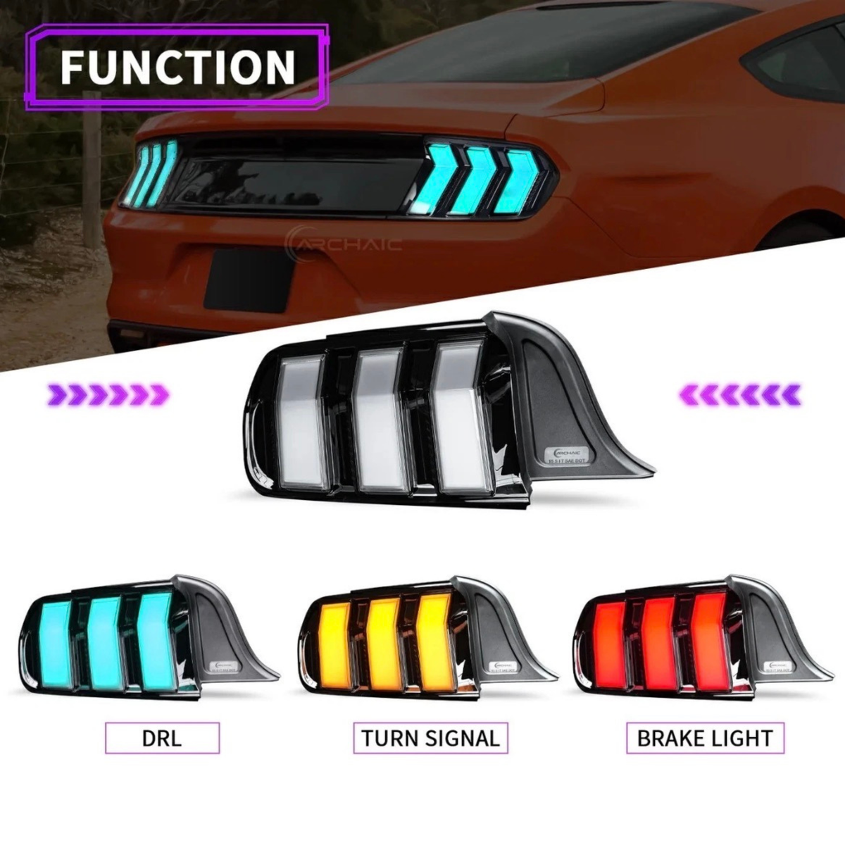 Mustang RGB Rear Tail lights 2015-2023