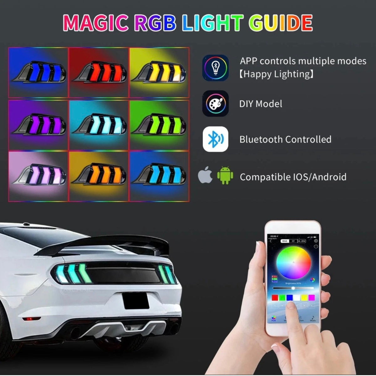 Mustang RGB Rear Tail lights 2015-2023