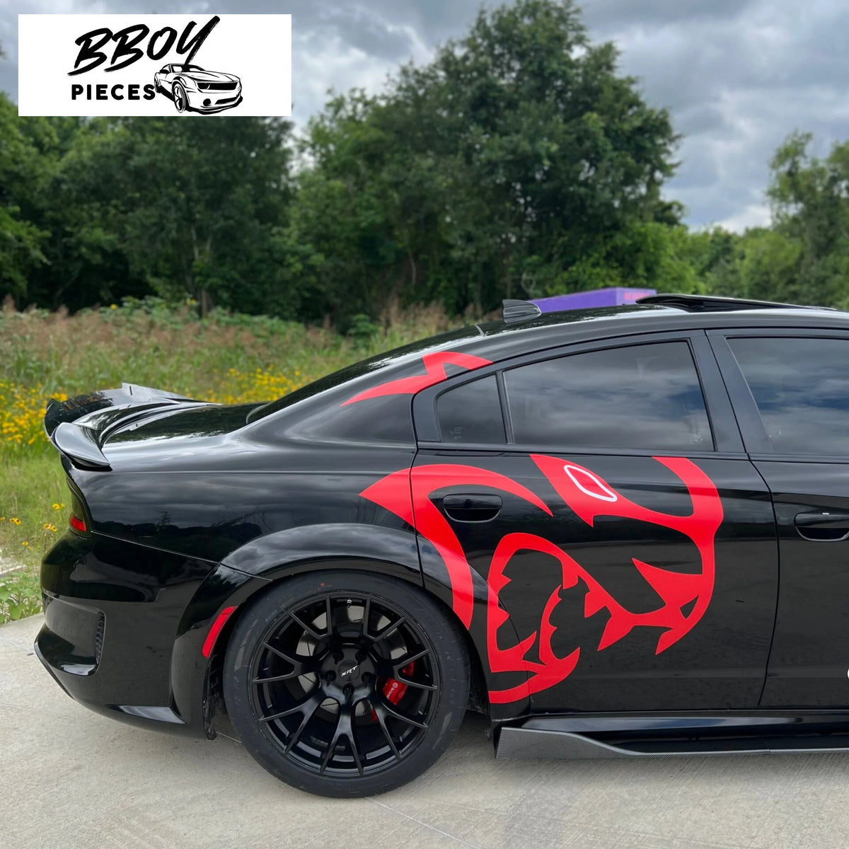 BBOY Pieces — Original Hellcat Style Widebody Matte Silver Wheel Rims (20″x11″, -2.5 Offset, 5×115 Bolt Pattern