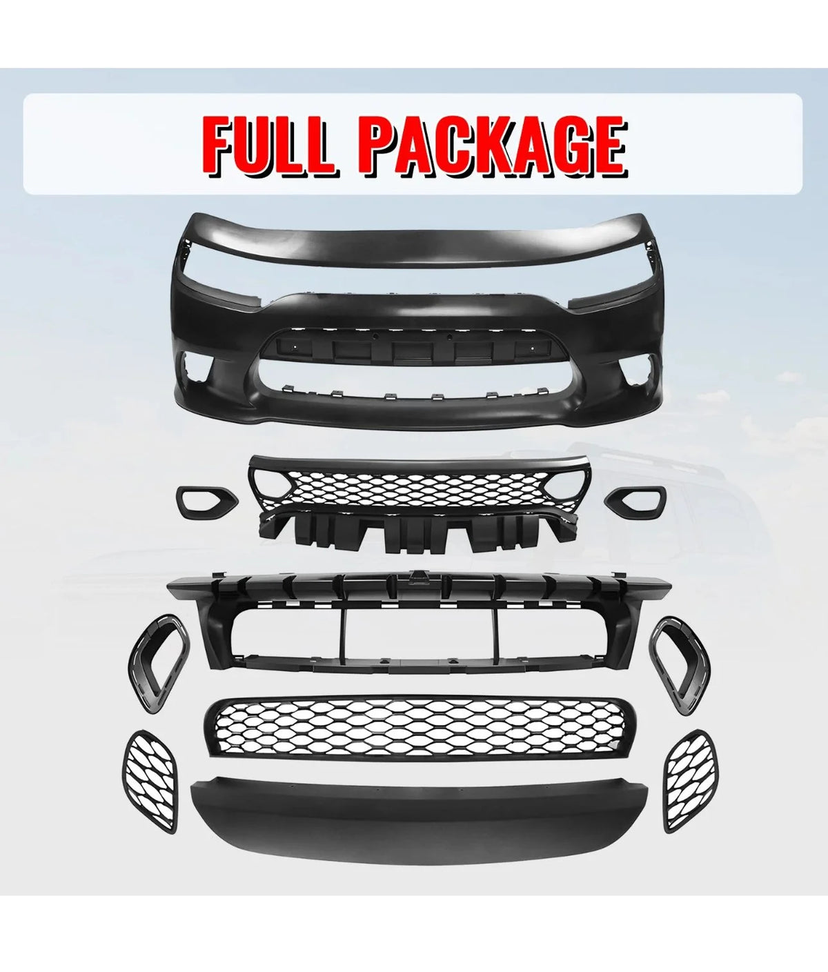 CHARGER SRT HELLCAT STYLE FRONT BUMPER