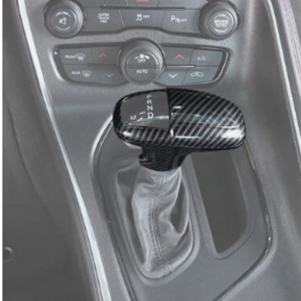 Carbon Fiber Look - Shifter Cover Pieces Dodge Charger + Challenger 2015+