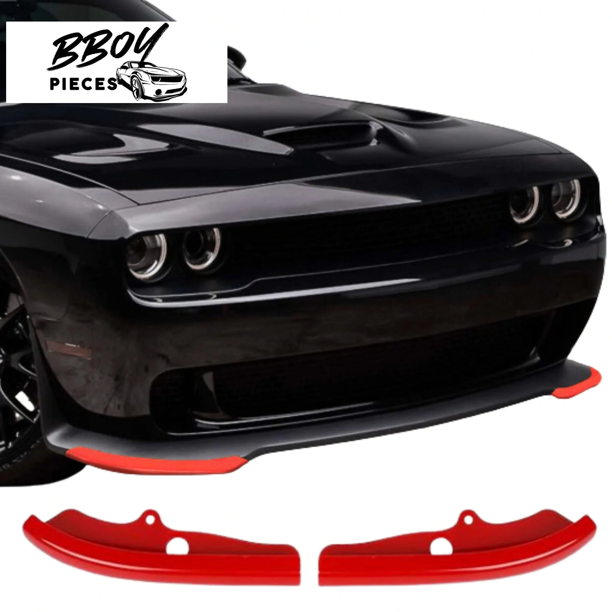 BBOY Pieces — Lip Splitter guard protectors for Challenger Slimbody R/T, Scatpack bumper