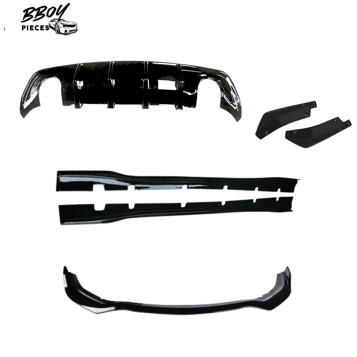 BBOY Pieces — 15-23 Dodge Charger Wide Body Full Kit: Front Lip, Side Skirts, Rear Diffuser, Aprons