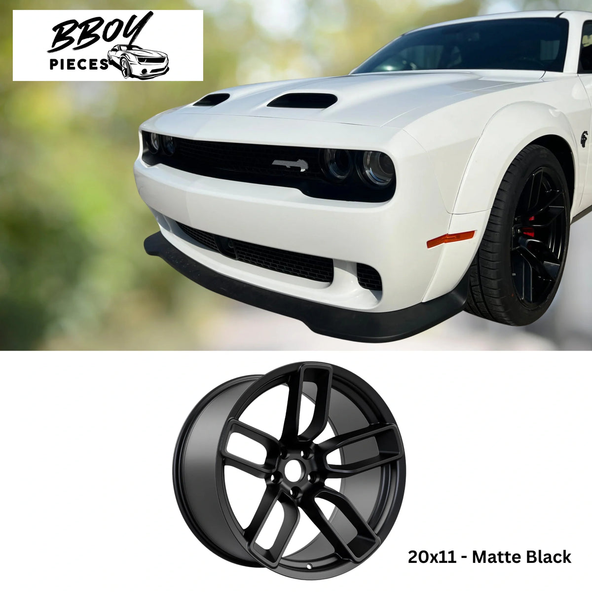 BBOY Pieces — Coffin Style Wheel Rims (20″x11″, -2.5 Offset, 5×115 Bolt Pattern