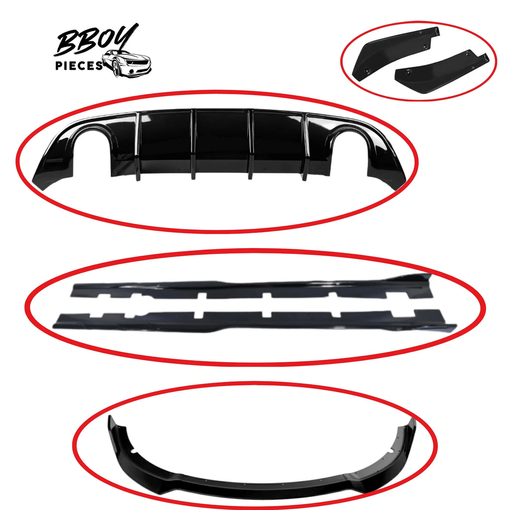 BBOY Pieces — 15-23 Dodge Charger Slim Body Full Kit: Front Lip, Side Skirts, Rear Diffuser, Aprons
