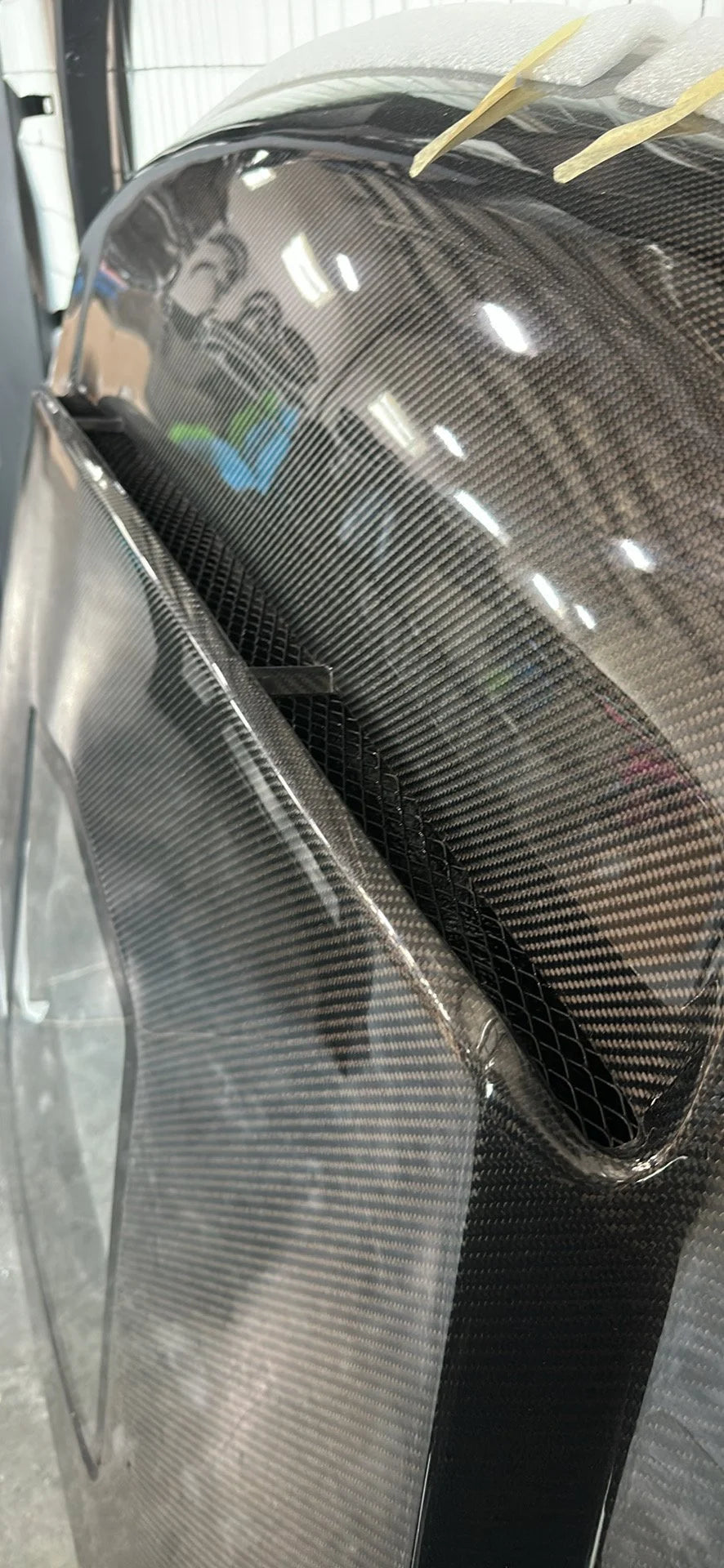 Trackhawk carbon fiber demon hood w/glass insert