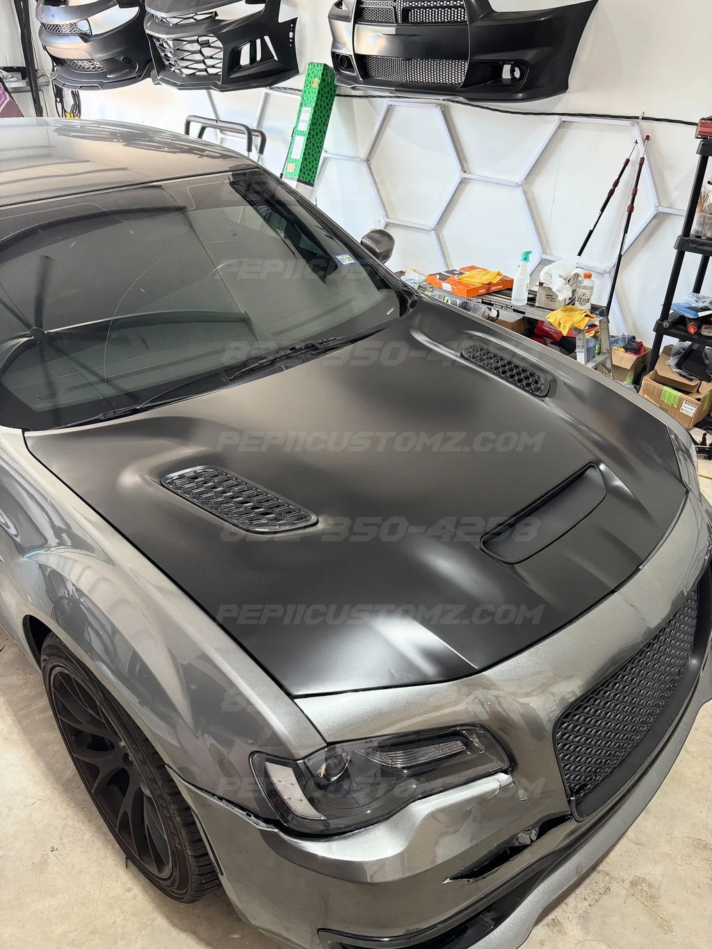 Chrysler 300 Redeye Style Aluminum Hood 2011+ (Pickup Only)