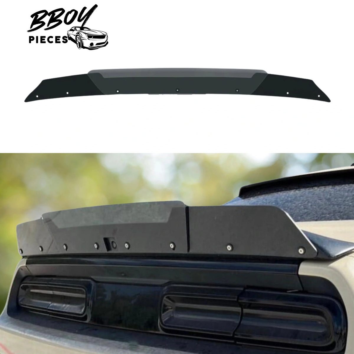 BBOY Pieces — Challenger 2 Piece Wickerbill for Pre-existing trunk spoiler