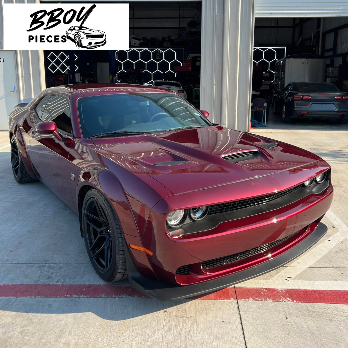 BBOY Pieces — Dodge Challenger Flares With Front Lip Wide Body Kit (Parts Only)