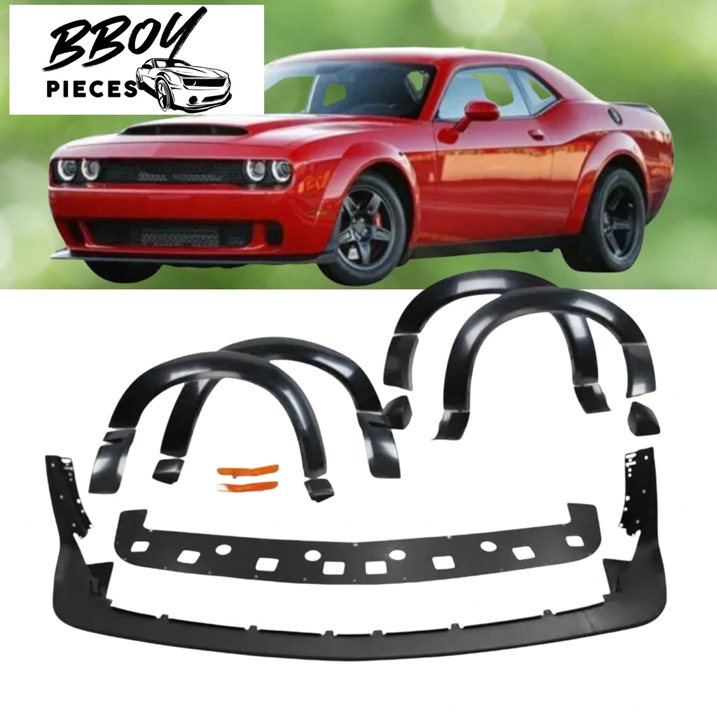 Dodge Challenger Flares With Front Lip Wide Body Kit (Parts Only) — BBOY Pieces