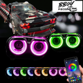 2015-2023 Dodge Challenger RGB Color Change Headlights (Non Flow) Plug N Play with Halogen Bulbs — BBOY Pieces