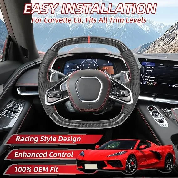 C8 Corvette Carbon Fiber Steering Wheel 2020-2027
