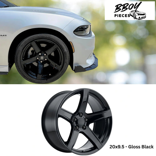 BBOY Pieces — 5 Spoke Style Gloss Black Wheel Rims (20″x9.5″)