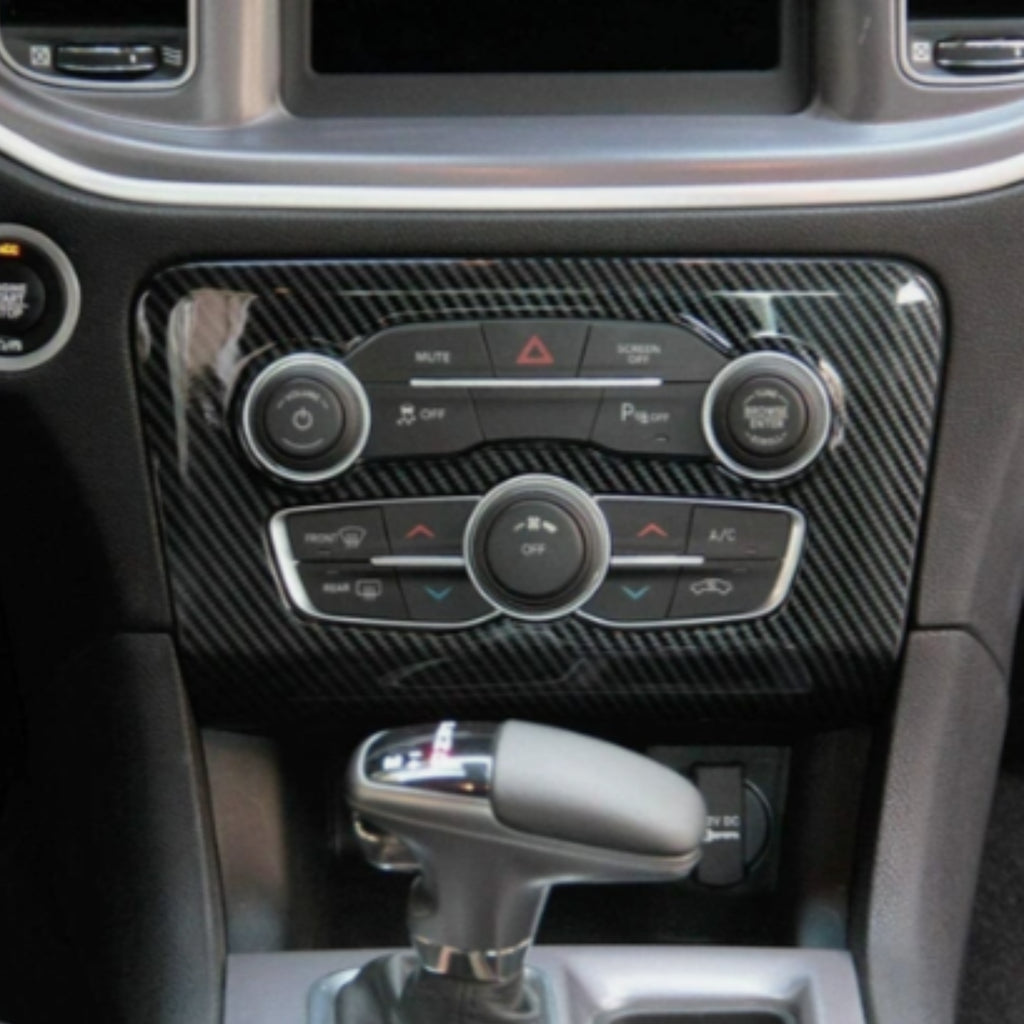 Dodge Charger 2015+ Carbon Fiber Look - Radio Cover Pieces