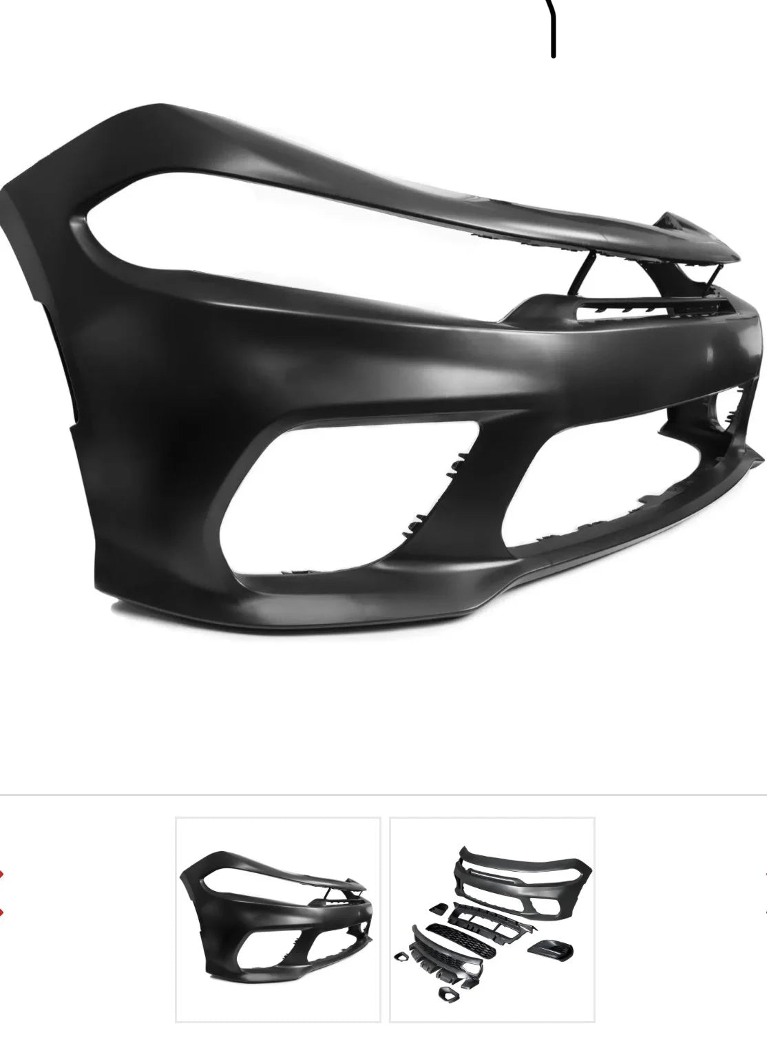 Charger Slimbody (Widebody look) Front Bumper with LED Snorkels, and Fogs