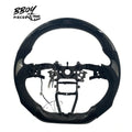 BBOY Pieces — Honda Accord 2020 LED Carbon Fiber Steering Wheel with Silver In Lays and Black Alcanterra Grip