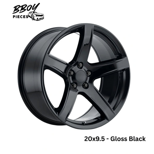 BBOY Pieces — 5 Spoke Style Gloss Black Wheel Rims (20″x9.5″)