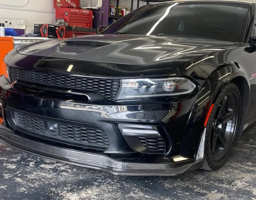 Charger Slimbody (Widebody look) Front Bumper with LED Snorkels, and Fogs