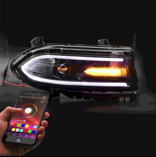 Charger RGB Solid Color Headlight Assemblies