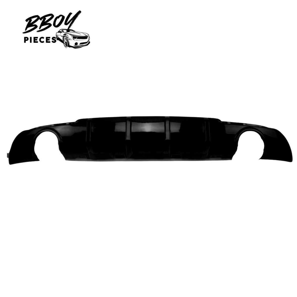 BBOY Pieces — Chrysler rear 300 Round Tip Conversion Diffuser Gloss Black