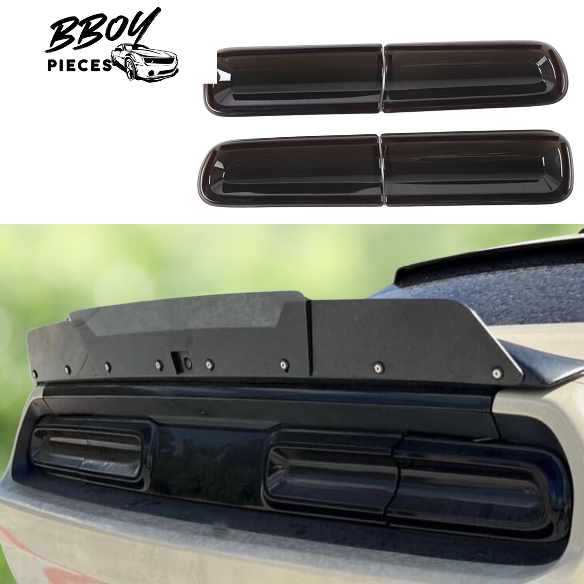 Challenger 2015-2023 Tinted Tail light Covers — BBOY Pieces