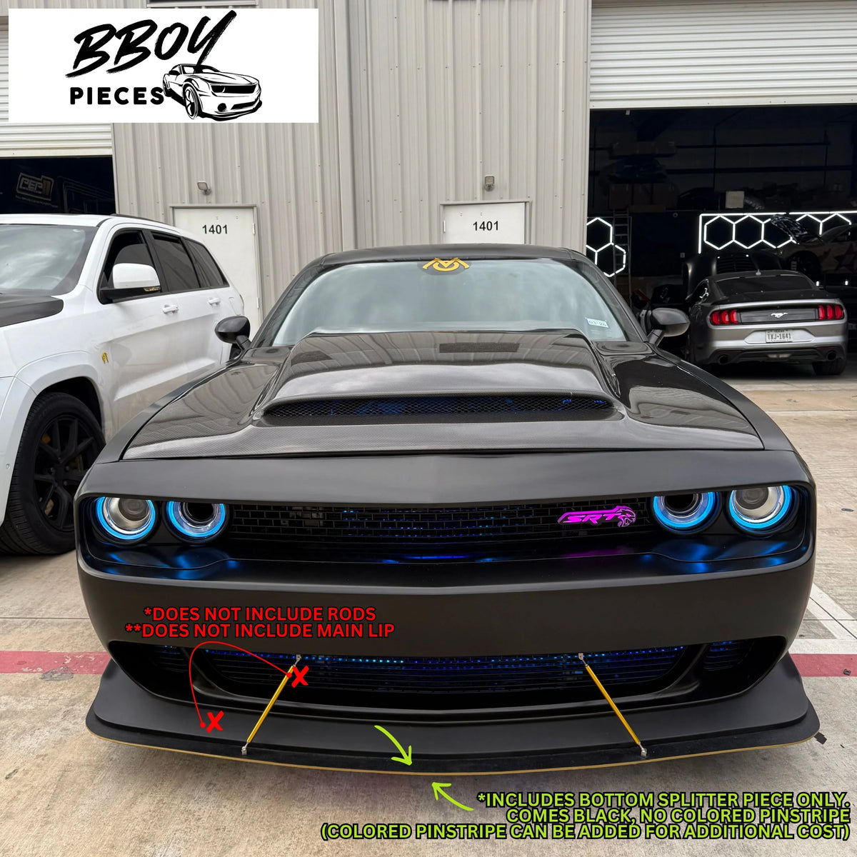 Challenger Widebody BBOY Pieces Front Lip