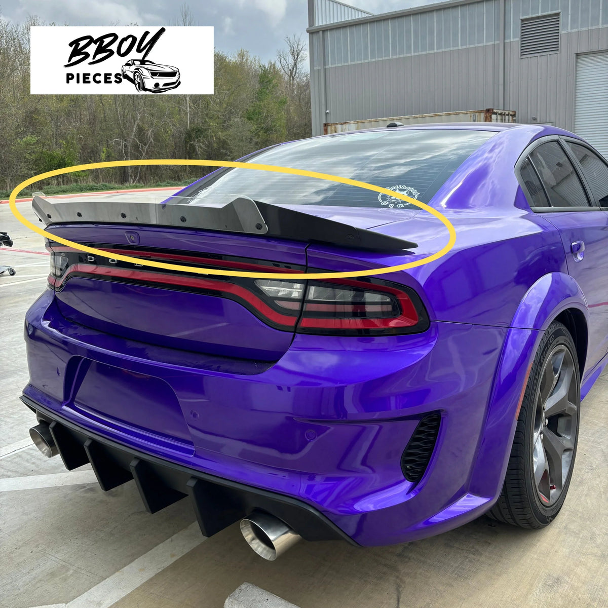 BBOY Pieces — Dodge Charger Spoiler + Wickerbill Combo