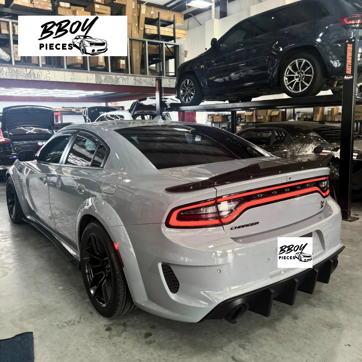 BBOY Pieces — Dodge Charger Wickerbill addon for Pre-existing Spoiler clear thinner