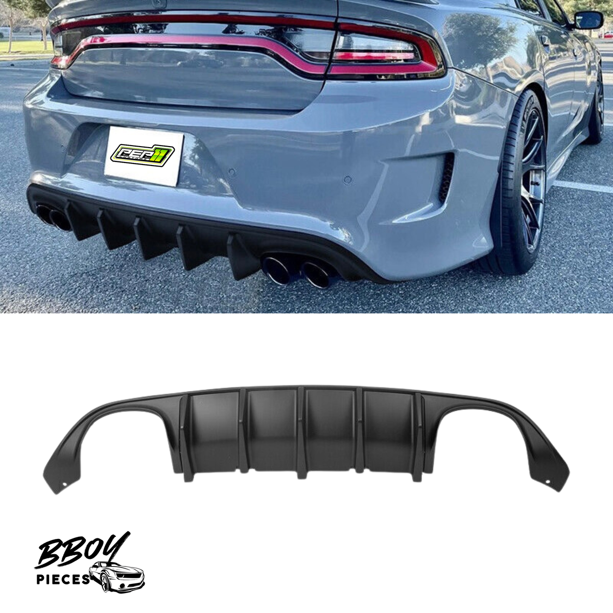 Dodge Charger Dual Quad Tip Diffuser - Slim Body — BBOY Pieces