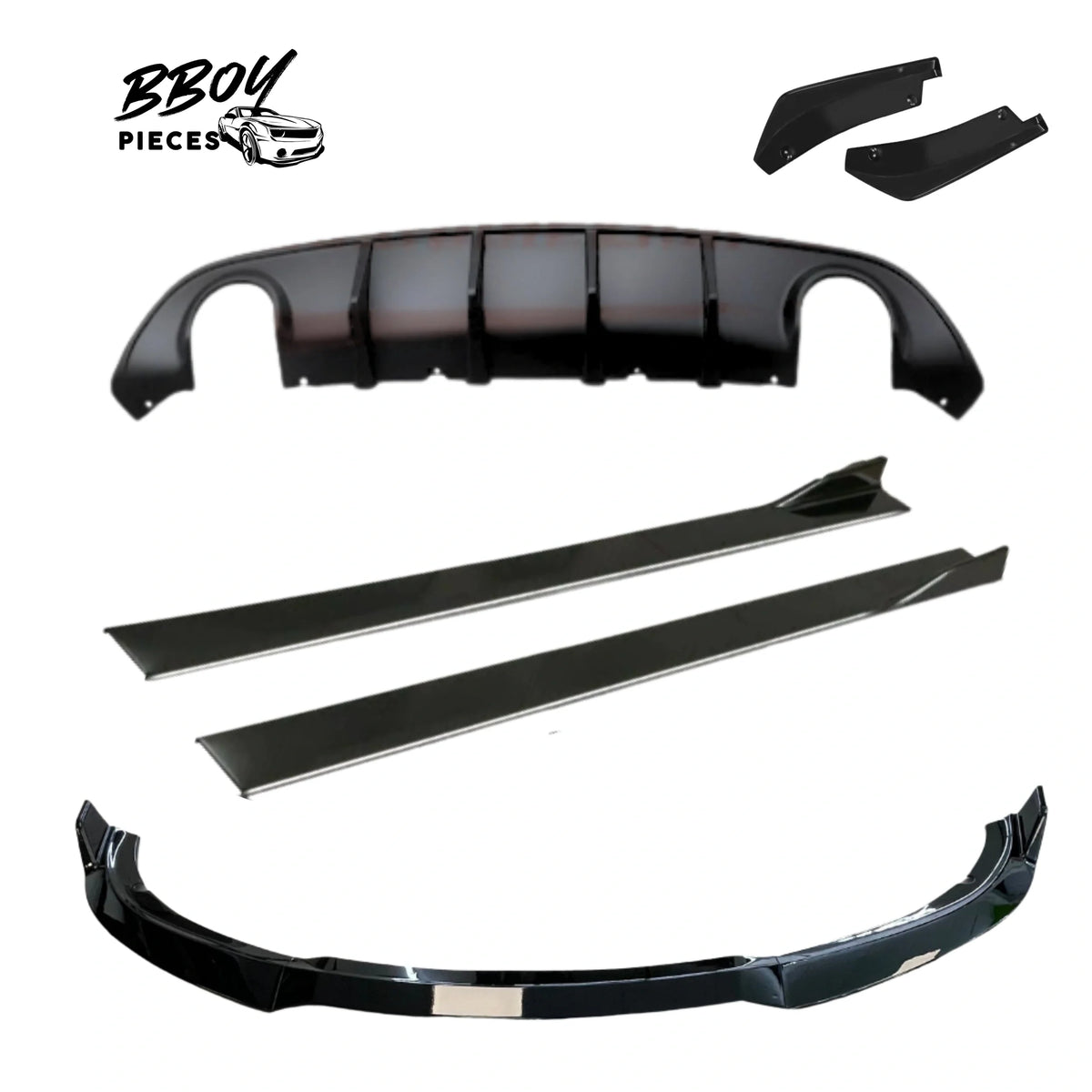 BBOY Pieces — 15-23 Dodge Charger SXT Full Kit: Front Lip, Side Skirts, Rear Diffuser, Aprons