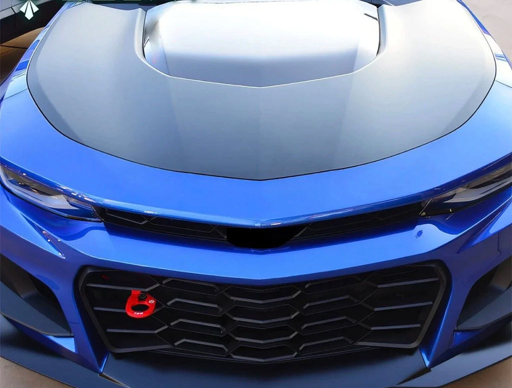 Fits 16-24 Chevrolet Camaro Front Bumper Hood ZL1 Style Aluminum Unpainted Guard