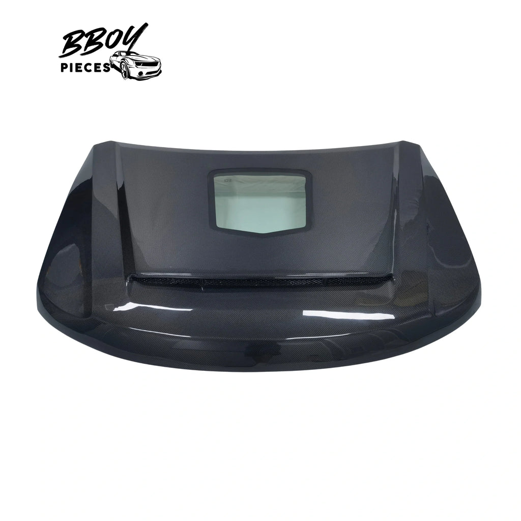 BBOY Pieces — Jeep Grand Cherokee Redeye Style Carbon Fiber Hood with Glass Cutout (Pickup Only)