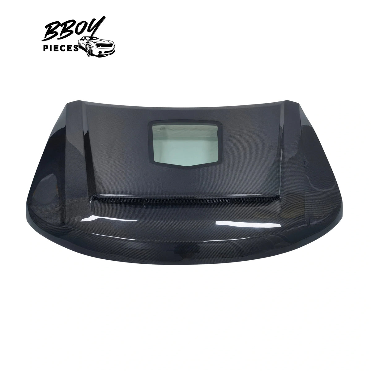 BBOY Pieces — Jeep Grand Cherokee Redeye Style Carbon Fiber Hood with Glass Cutout (Pickup Only)