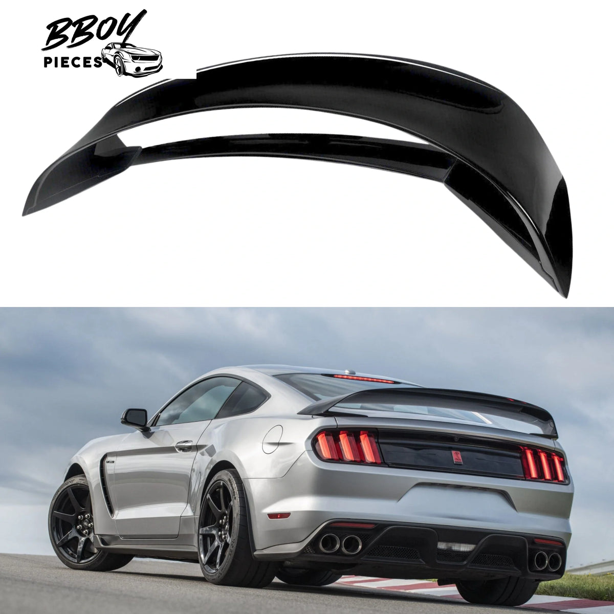 BBOY Pieces — Mustang GT350R Wing Style Spoiler 2015+